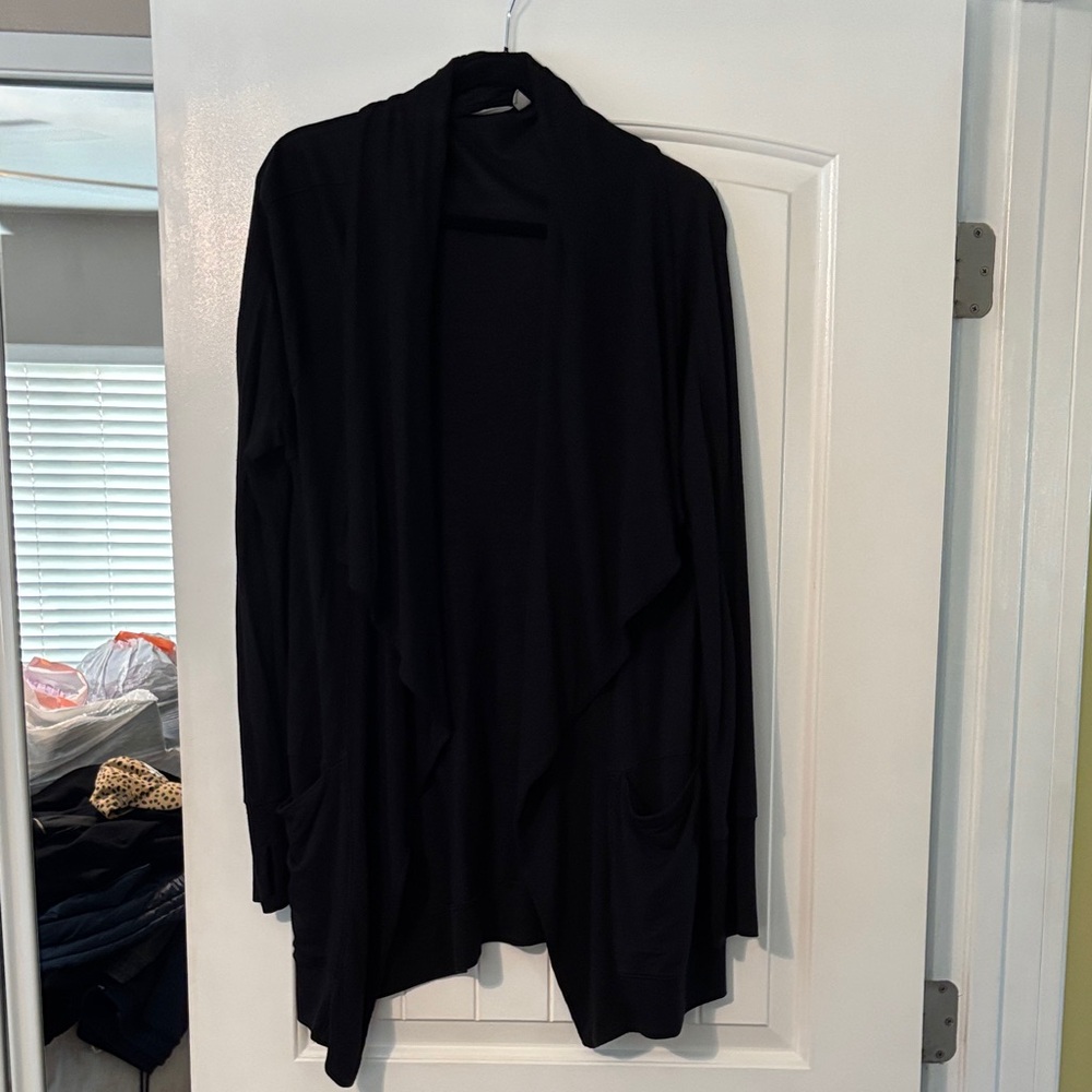Athleta Women's Black Drape Cardigan
